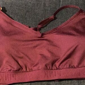 Pink active sports bra